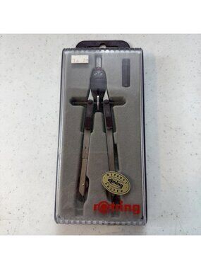Rotring W. Germany Drafting Compass In Original Case Vintage GC